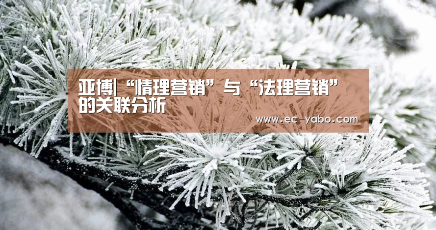 亚博|“情理营销”与“法理营销”的关联分析(图2) 亚博平台